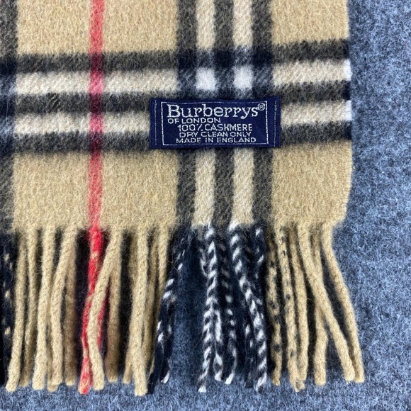 Burberry Tan and Black Plaid Scarf - Picture 2 of 8